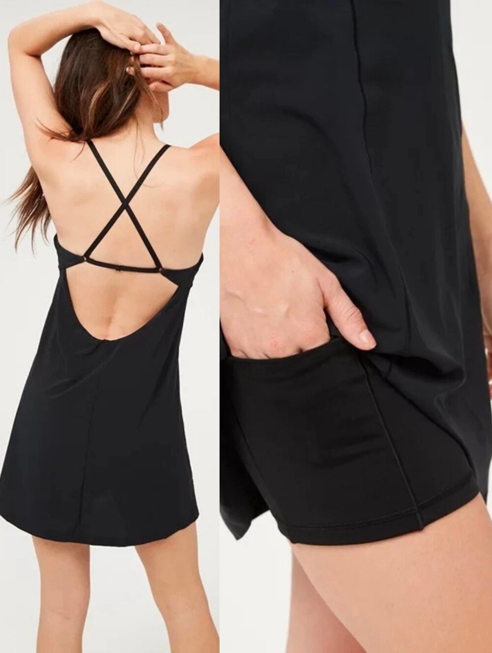OFFLINE by Aerie Real Me Exercise Dress Athletic Mini Dress with Built-In Shorts